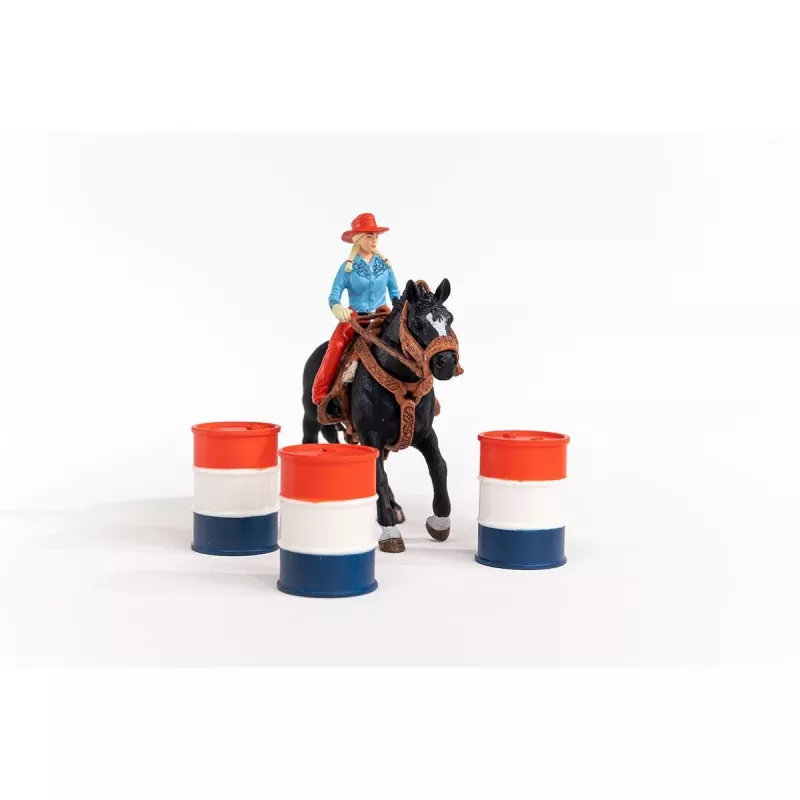 schleich Cowgirl Barrel Racing Fun, 3 a, Mitmevärviline