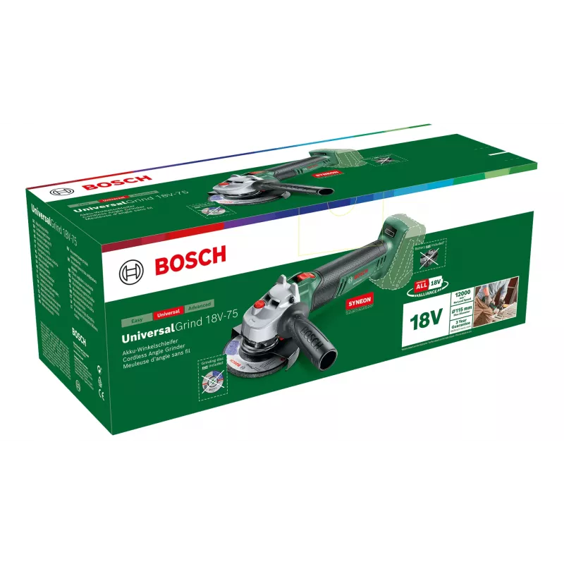 Bosch Universal Grind 18V-75 nurklihvija 11,5 cm 12000 p/min 1,7 kg