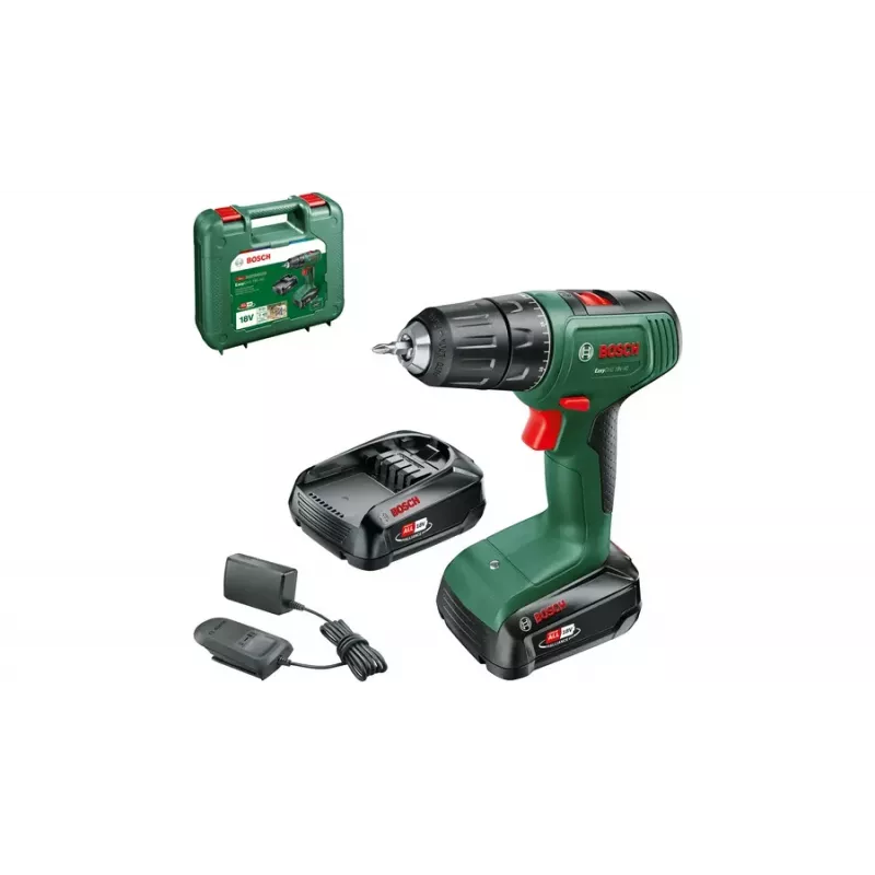 Bosch EasyDrill 18V-40 1630 RPM võtmeta 1,3 kg, must, roheline
