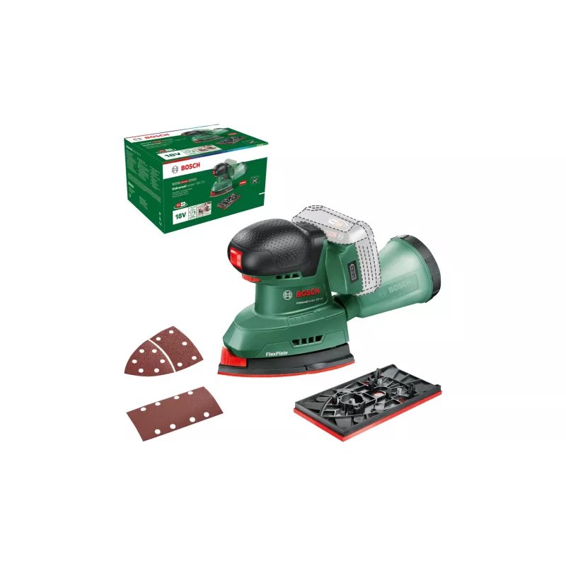 Bosch UniversalSander 18V-10 orbitaallihvmasin 22000 OPM must, roheline