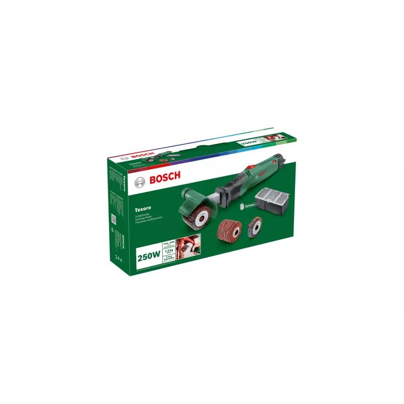 Bosch Texoro lihvimisrull 3000 p/min must, roheline, hall 250 W