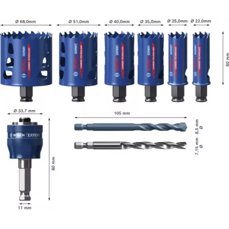Bosch 2 608 900 446 puurimis-aukasaag 6 tk