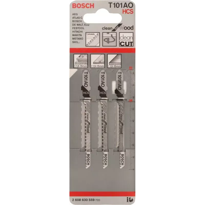 Bosch T 101 AO pusleleht kõrge süsinikusisaldusega teras (HCS) 3 tk