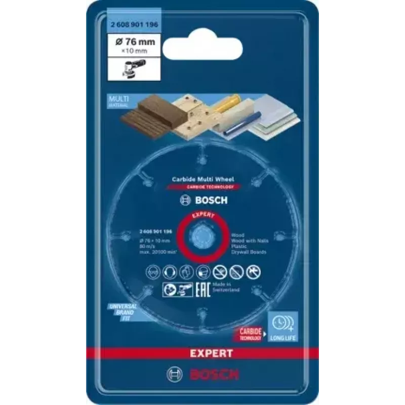 Bosch 2 608 901 196 pöörleva tööriista lihvimis-/lihvimistarvik Plast, Puit Lõikeketas