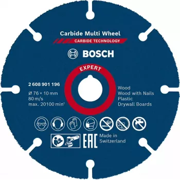 Bosch 2 608 901 196 pöörleva tööriista lihvimis-/lihvimistarvik Plast, Puit Lõikeketas