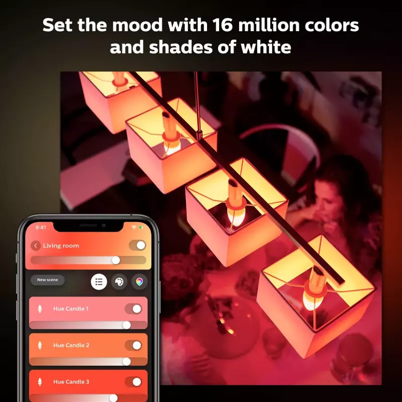 Philips Hue Valge and colour ambience Candle E14 nutikas pirn 929002294204