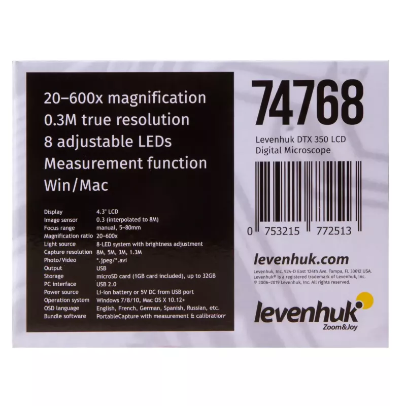 Digitaalmikroskoop Levenhuk DTX 350 LCD 600x suurendus