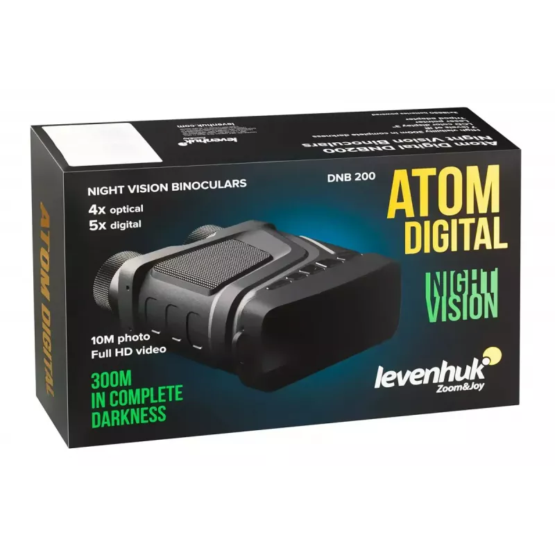Öövaatlusbinoklid Levenhuk Atom DNB200 — 2× suurendus, 200 m tuvastuskaugus