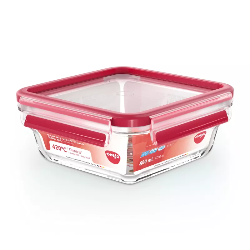 EMSA CLIP & CLOSE N10414 kandiline karp 0,8 L läbipaistev 1 tk