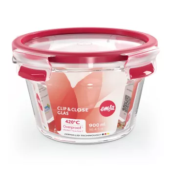 EMSA CLIP & CLOSE N10404 ümmargune karp 0,9 L läbipaistev 1 tk