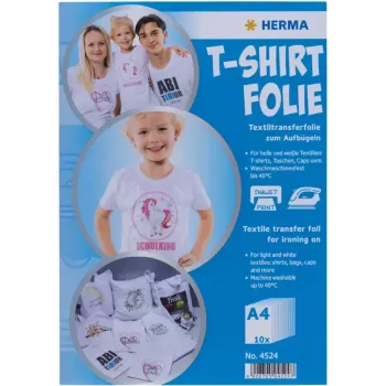 Riideosade ülekandekile HERMA 4524 termoülekanne unisex 10 tk