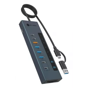 ICY BOX 11-in-1 USB USB-C hub koos kaardilugeja ja PD-ga
