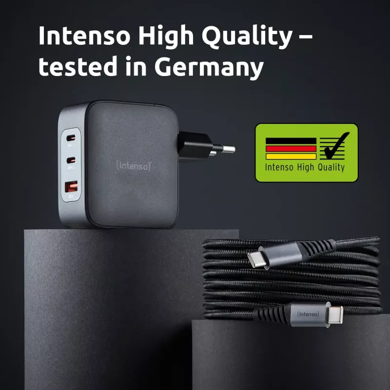 Toiteadapter Intenso W100ACC+C520C 100 W kiirlaadimine GaN must
