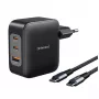 Toiteadapter Intenso W100ACC+C520C 100 W kiirlaadimine GaN must