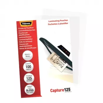 Fellowes Glossy 125 mikronine kaardilamineerimistasku – 65x95mm