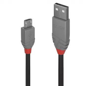 Lindy 5m USB 2.0 Type A to Micro-B kaabel, Anthra Line