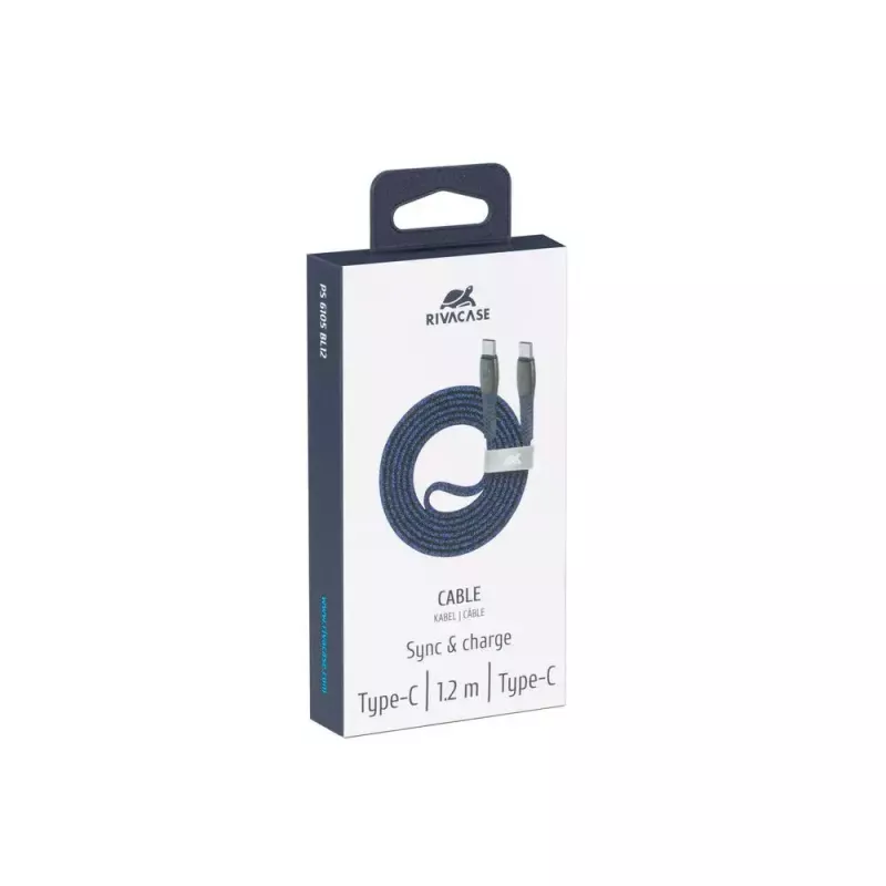 USB-kaabel Rivacase PS6105 BL12 USB 2.0 1,2m USB C sinine