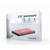 HDD-korpus Gembird EE2-U3S-3-P 2,5-tollistele SATA-kõvaketastele, ühe pesaga, 5 Gbit/s, roosa