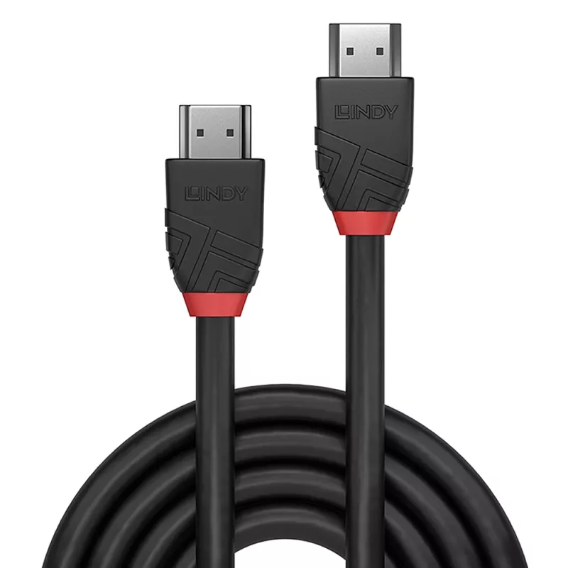 Lindy 5m High Speed HDMI kaabel, Must Line