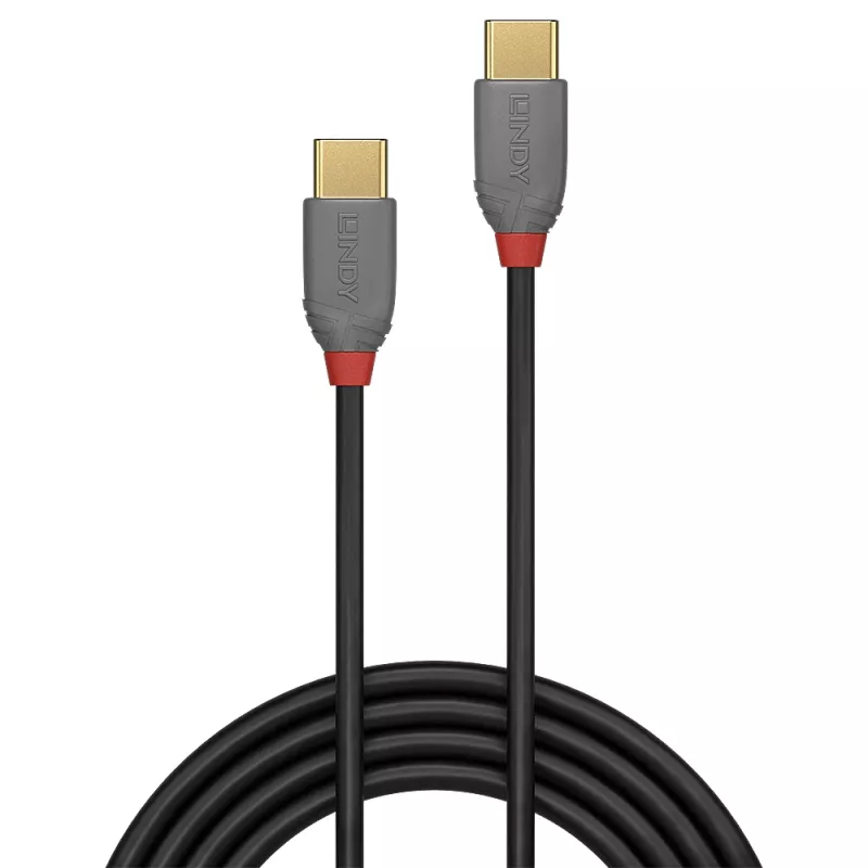 USB 2.0 tüüp C - C kaabel Lindy 36871 1m Anthra Line