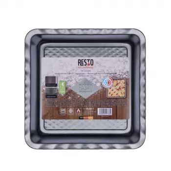 Lasagnevorm Resto Kitchenware 96115 Ristkülikukujuline süsinikterasest 255x255x50 mm