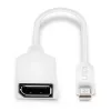 Lindy 0,20 m Mini DisplayPort-DisplayPort-adapterkaabel, 0,15 m, Mini DisplayPort, DisplayPort, isane, emane, valge
