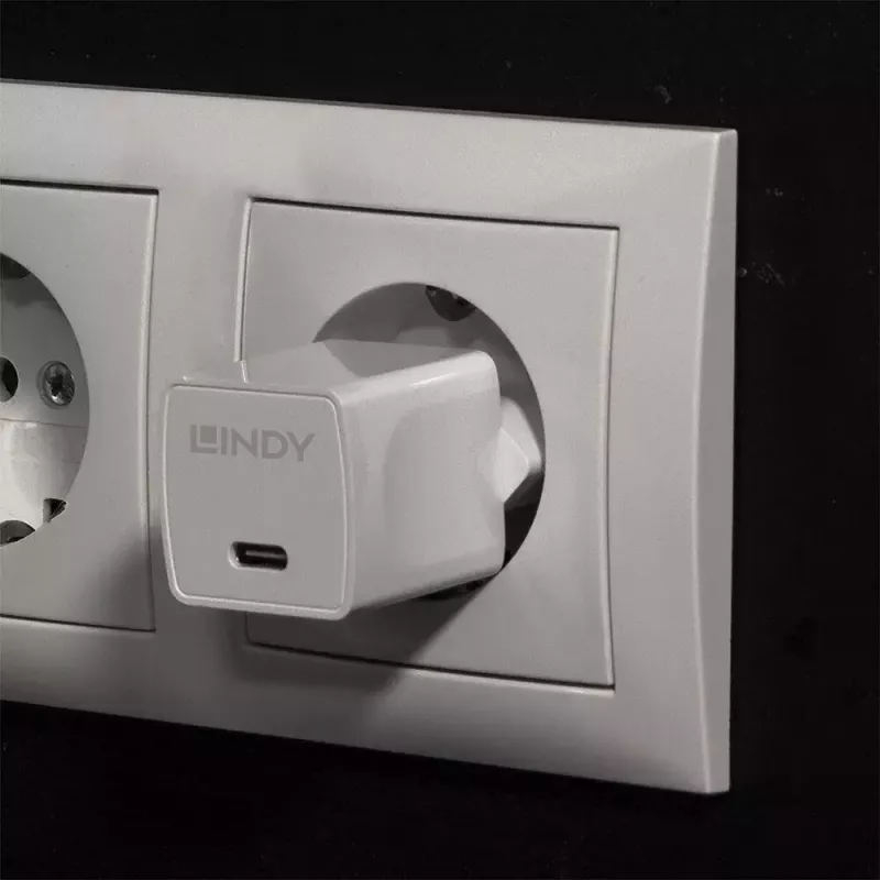 Siselaadija Lindy 73410 mobiilseadme laadija nutitelefonile valge