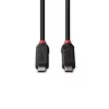 Lindy 0,5 m USB4 240 W Type C kaabel, Must Line, 0,5 m, USB C, USB C, USB4 Gen 3x2, 40 Gbit/s, must