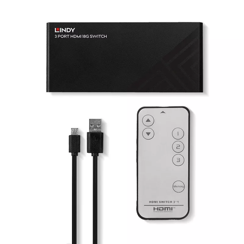 Lindy 3 pordiga HDMI 18G lüliti