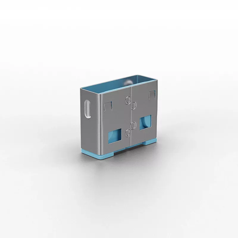 Pordiblokeerija Lindy USB-pordiblokeerija ilma võtmeta, pakis 10 tk, värvikood sinine