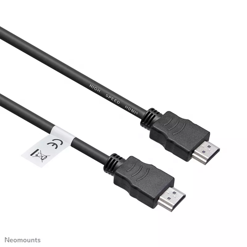 Neomounts HDMI15MM HDMI-kaabel - 5 meetrit, 5 m, HDMI tüüp A (standardne), HDMI tüüp A (standardne), 10,2 Gbit/s, must