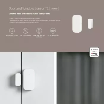Nutika Kodu Ukse/Akna Andur, Aqara DW-S03D, Juhtmevaba, Zigbee