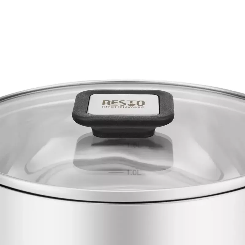 Resto Kitchenware Anser 2,5 l ümmargune pott, must, roostevaba teras