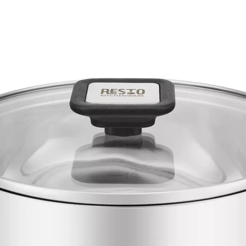 Resto Kitchenware Anser 2,5 l ümmargune pott, must, roostevaba teras