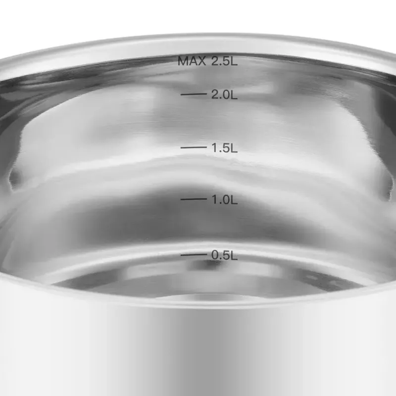 Resto Kitchenware Anser 2,5 l ümmargune pott, must, roostevaba teras