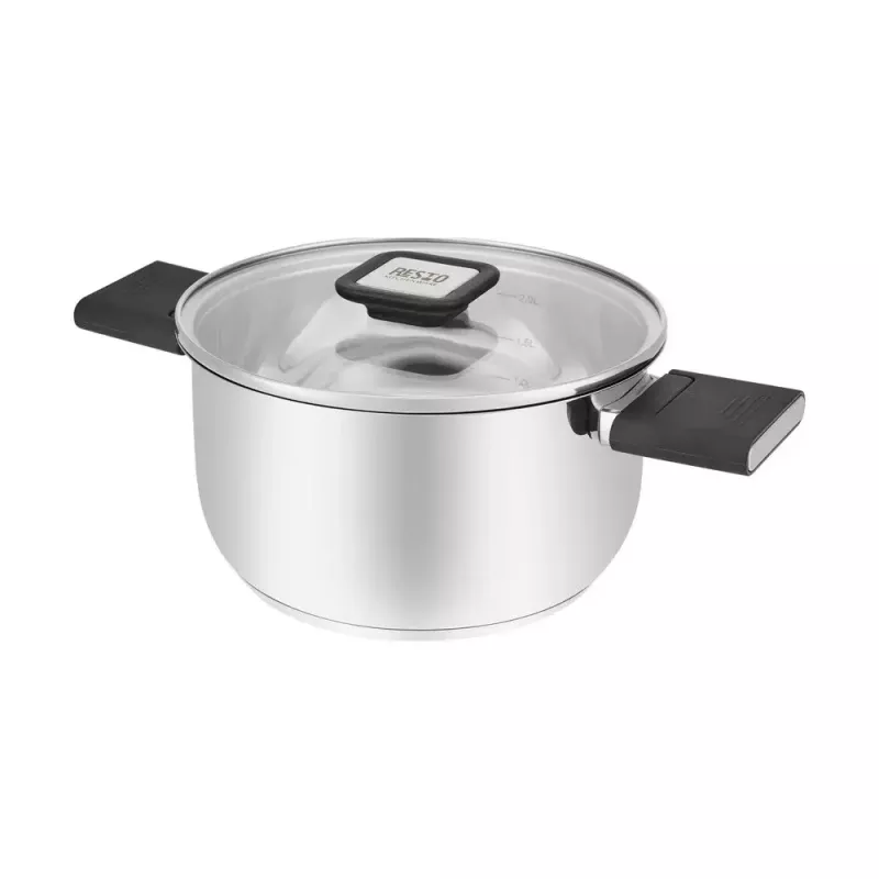 Resto Kitchenware Anser 2,5 l ümmargune pott, must, roostevaba teras
