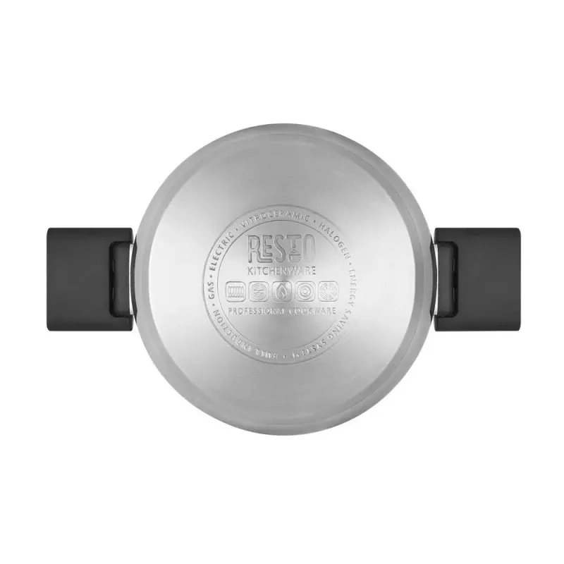 Resto Kitchenware Anser 2,5 l ümmargune pott, must, roostevaba teras