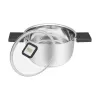 Resto Kitchenware Anser 2,5 l ümmargune pott, must, roostevaba teras