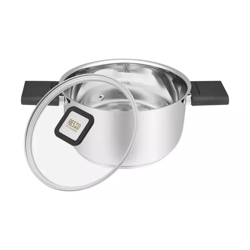 Resto Kitchenware Anser 2,5 l ümmargune pott, must, roostevaba teras