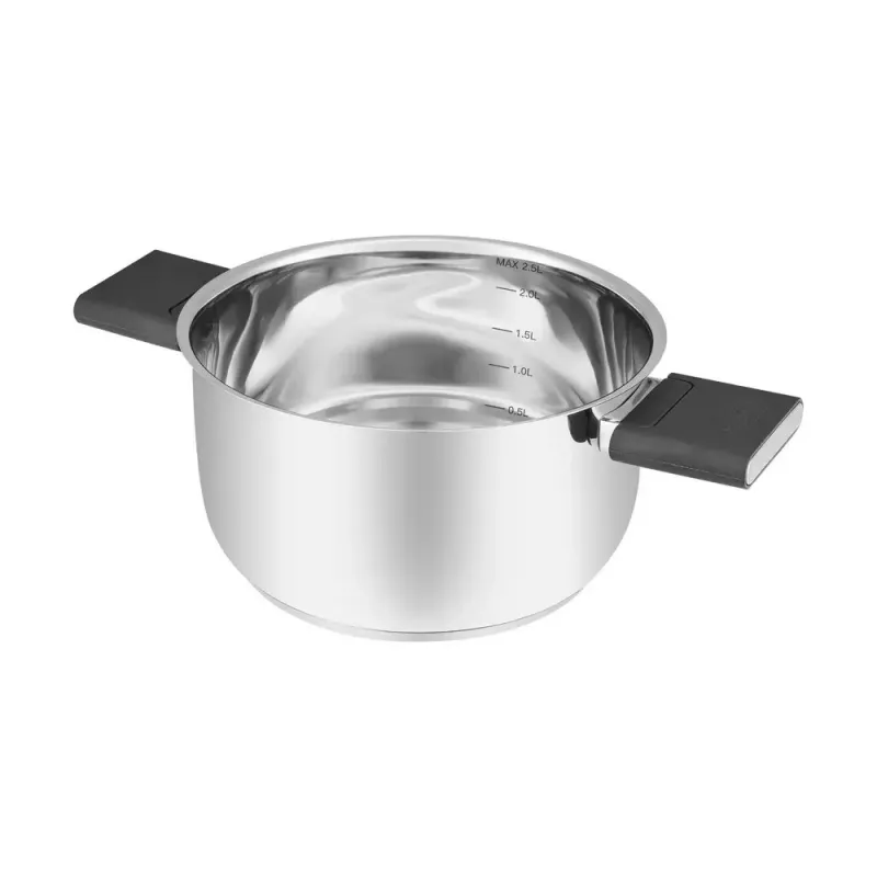 Resto Kitchenware Anser 2,5 l ümmargune pott, must, roostevaba teras