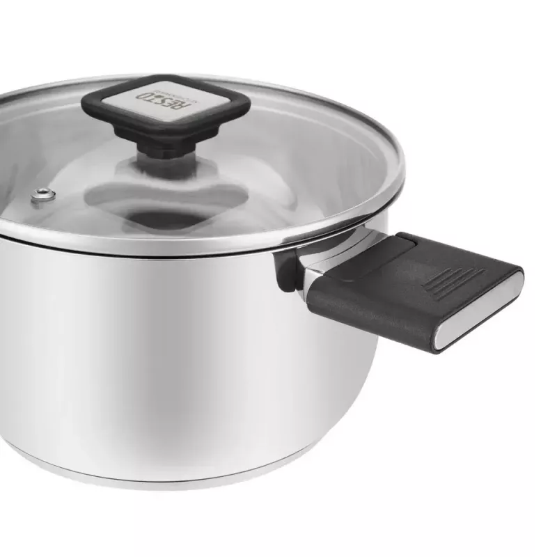 Resto Kitchenware Anser 2,5 l ümmargune pott, must, roostevaba teras