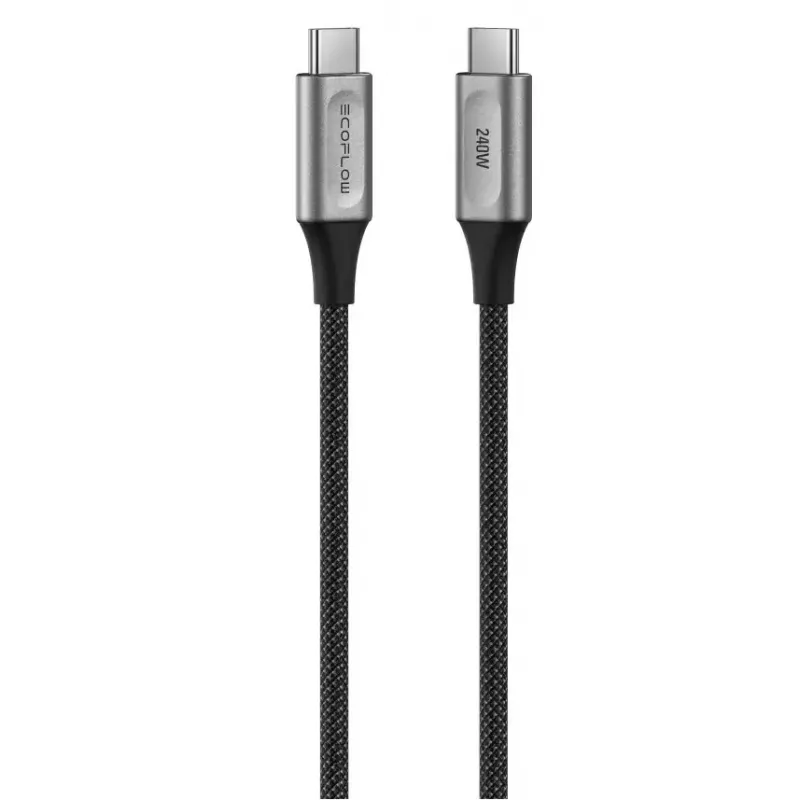 USB-C kuni USB-C kaabel EcoFlow EFA-240W-C-C-CABLE-EU, 240W, nailonpunutisega