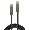 Lindy 1m USB 3.2 Type C to C kaabel, 20Gbps, 5A, PD, Anthra Line