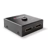 Lindy 2 pordiga HDMI 18G kahesuunaline lüliti, HDMI, metall, must, 60 Hz, 18 Gbit/s, 3840 x 2160 pikslit