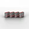 Pordiblokeerija Lindy USB-pordiblokeerijate komplekt, 4 tk, värvikood roosa