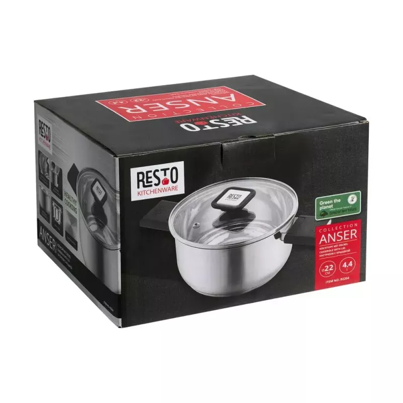 Resto Kitchenware Anser 4,4 L ümmargune must roostevaba teras