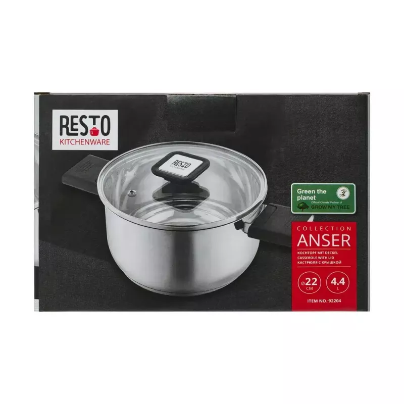 Resto Kitchenware Anser 4,4 L ümmargune must roostevaba teras