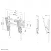 Neomounts NM-W125Must seinakinnitus telerile 10-40 tolli - kallutatav, 101,6 cm (40 tolli), 75 x 75 mm, 200 x 200 mm, 0 - 15°, teras, must