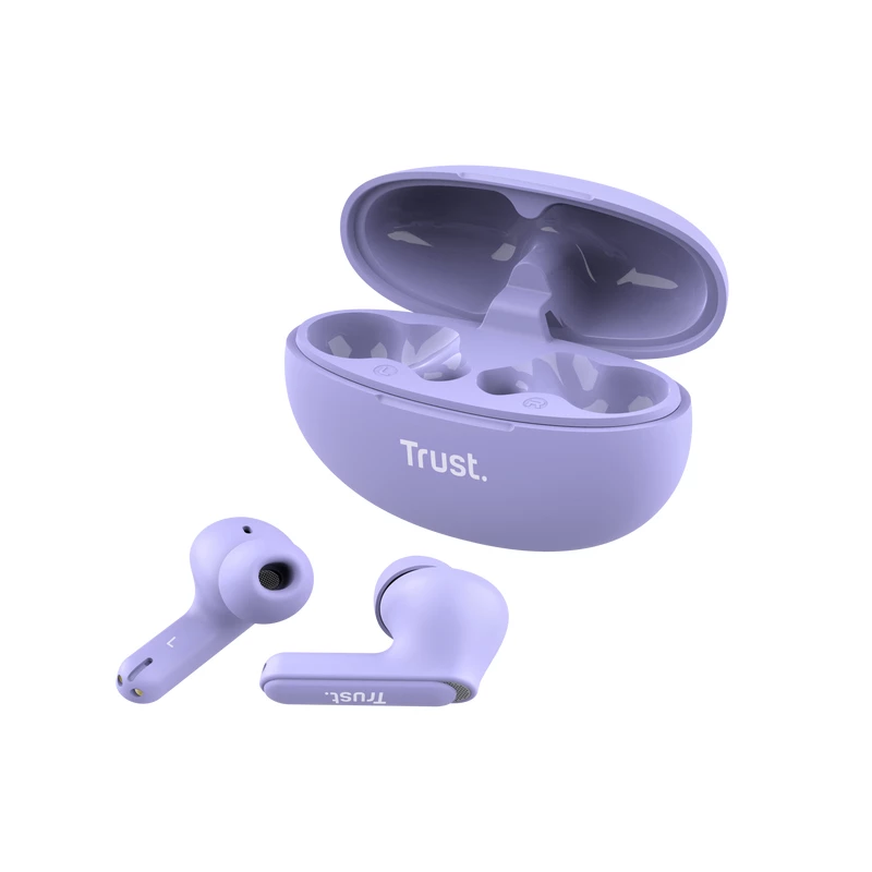 Trust Yavi Peakomplekt Tõeline Juhtmevaba Stereo (TWS) Kõrvasisesed Kõned/Muusika USB USB-C Bluetooth Lilla