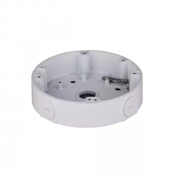 Ühenduskarp DAHUA PFA138 universaalne valge – 3 kg kandevõime, Ø 16,1 cm, kõrgus 38 mm, 3/4-tolline keere